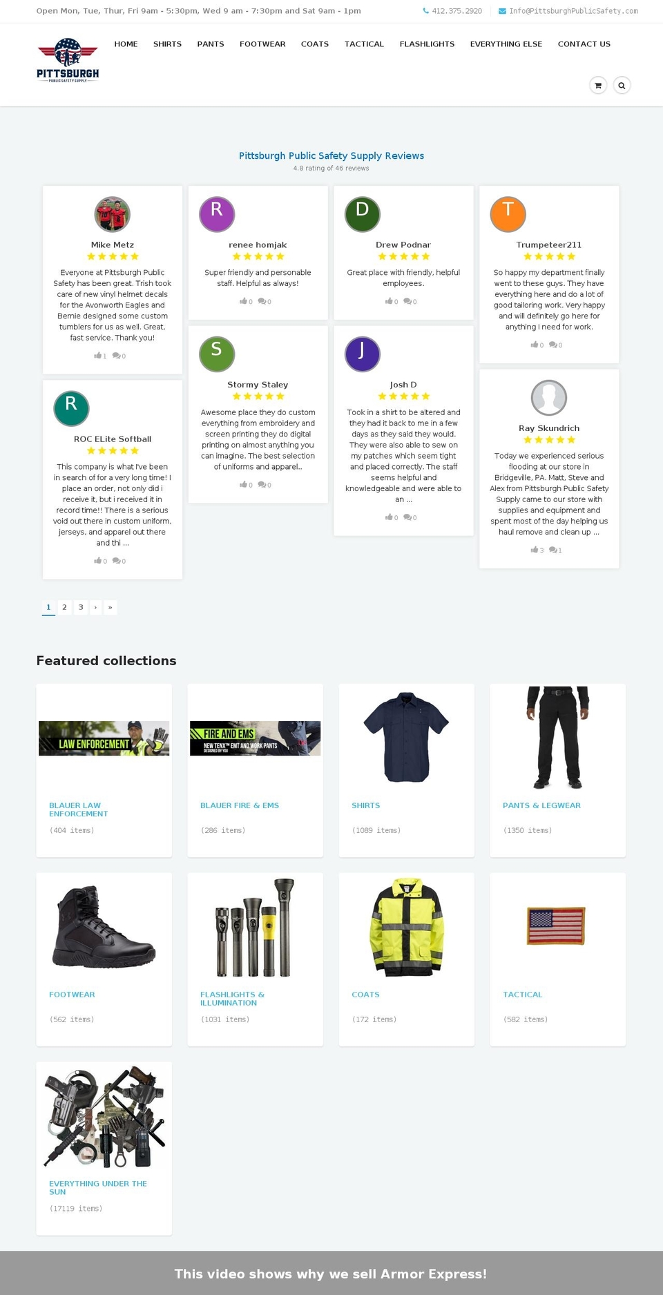 pittsburghpublicsafety.com — Shopify storefront screenshot