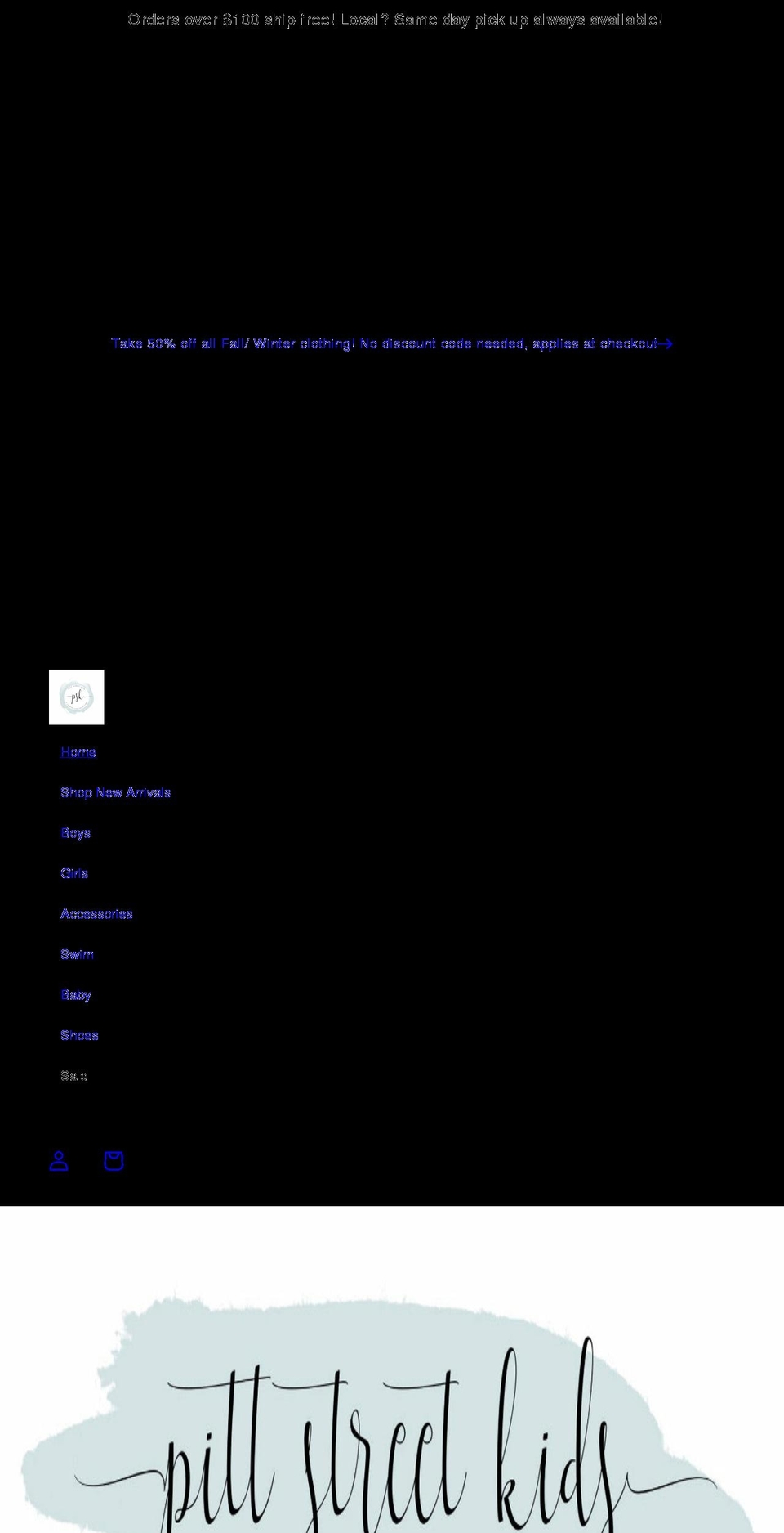 pittstreetkids.com shopify website screenshot