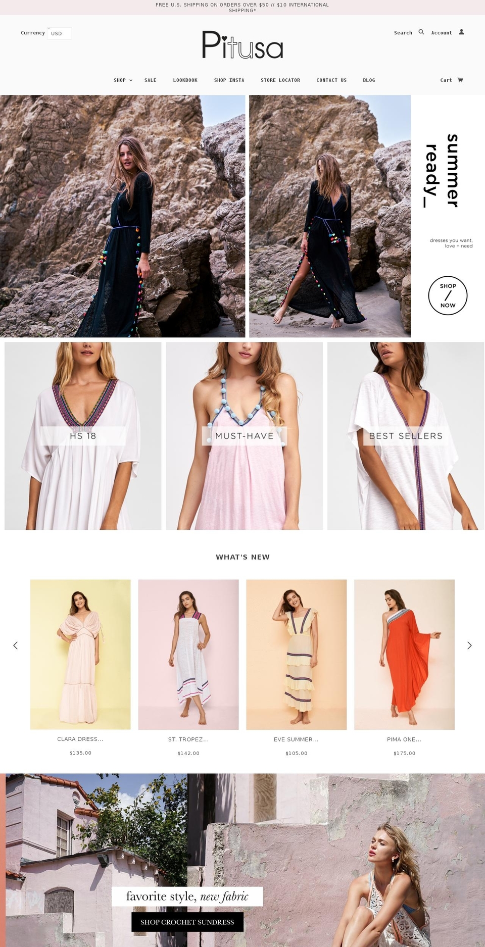 pitusa.clothing shopify website screenshot