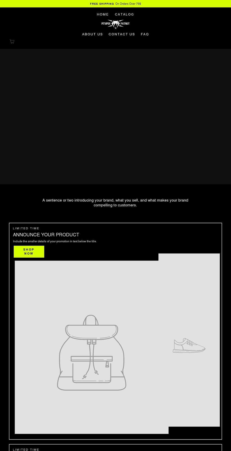 pitviperpatriot.com shopify website screenshot