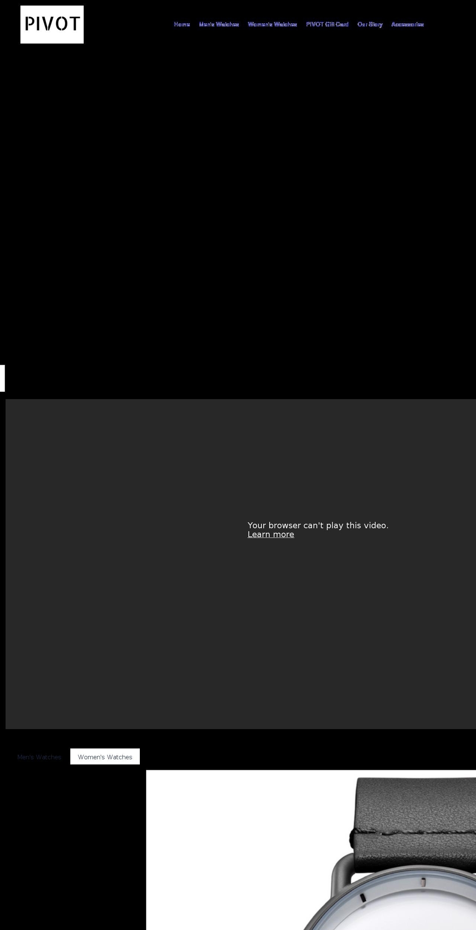 pivot-watches.com — Shopify storefront screenshot