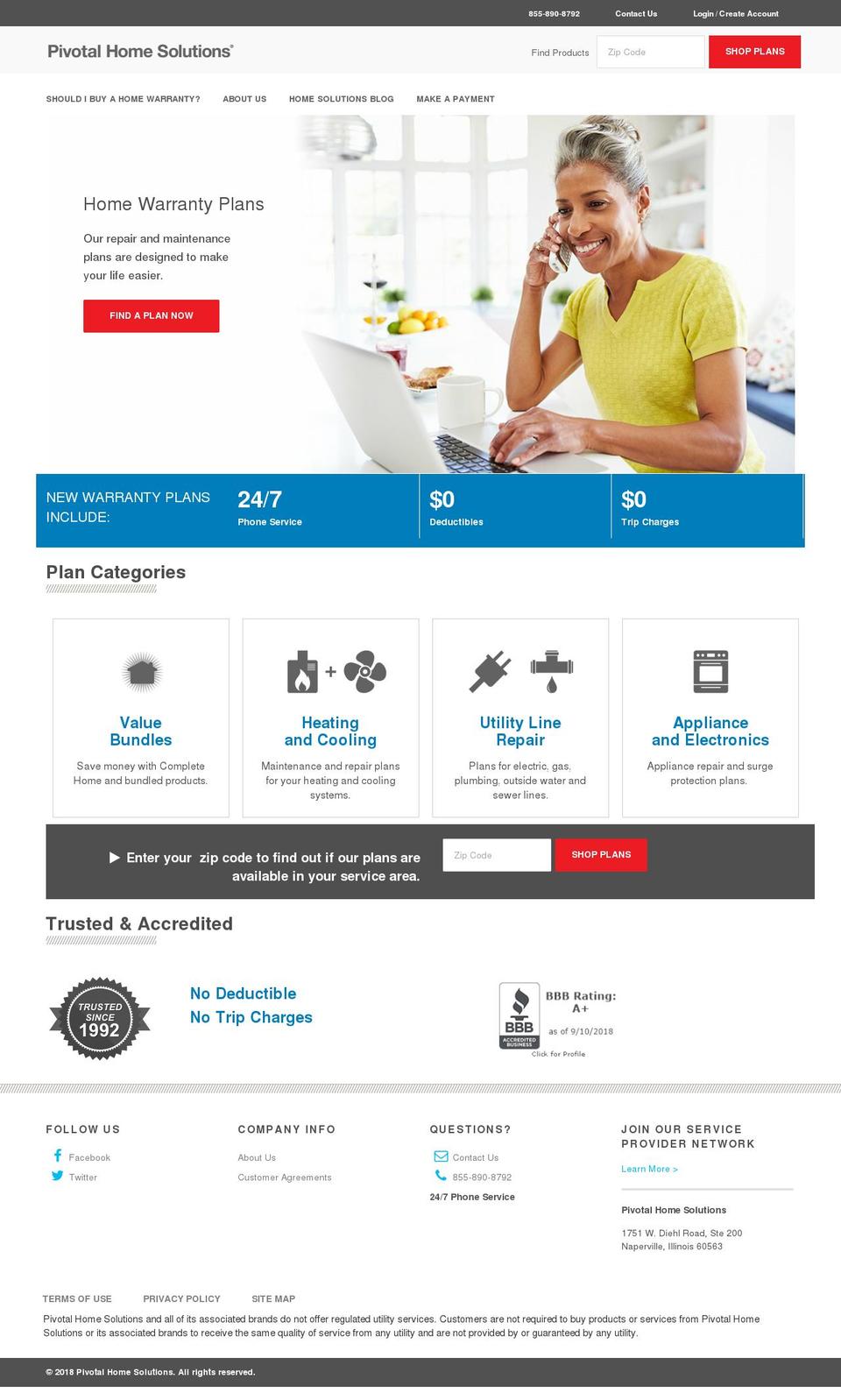 PHS MultiBrand Shopify theme site example pivotalhomesolutions.com