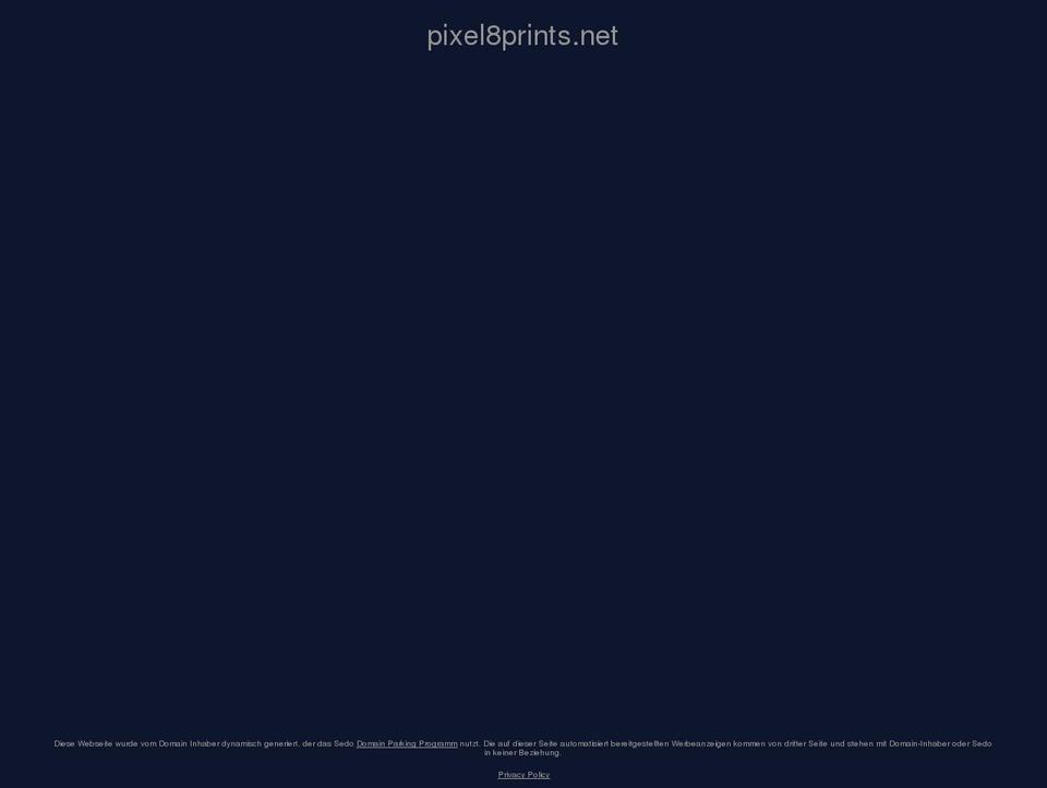 pixel8prints.net shopify website screenshot