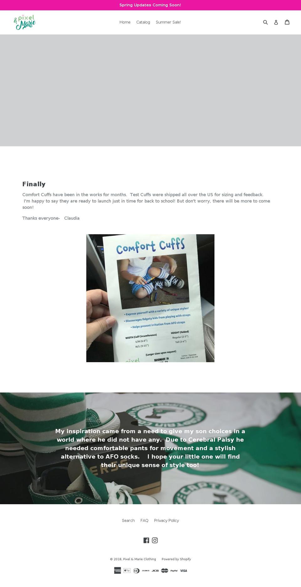 pixelandmarie.com — Shopify storefront screenshot