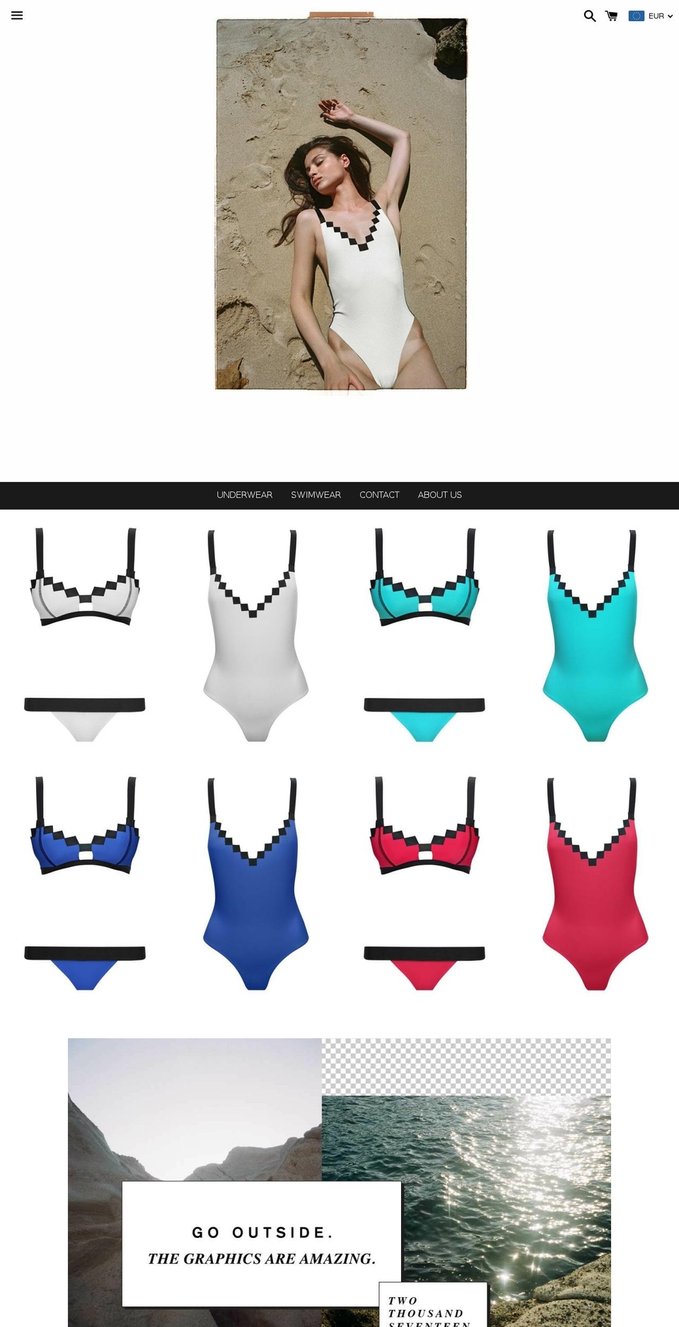 pixelpanties.com shopify website screenshot