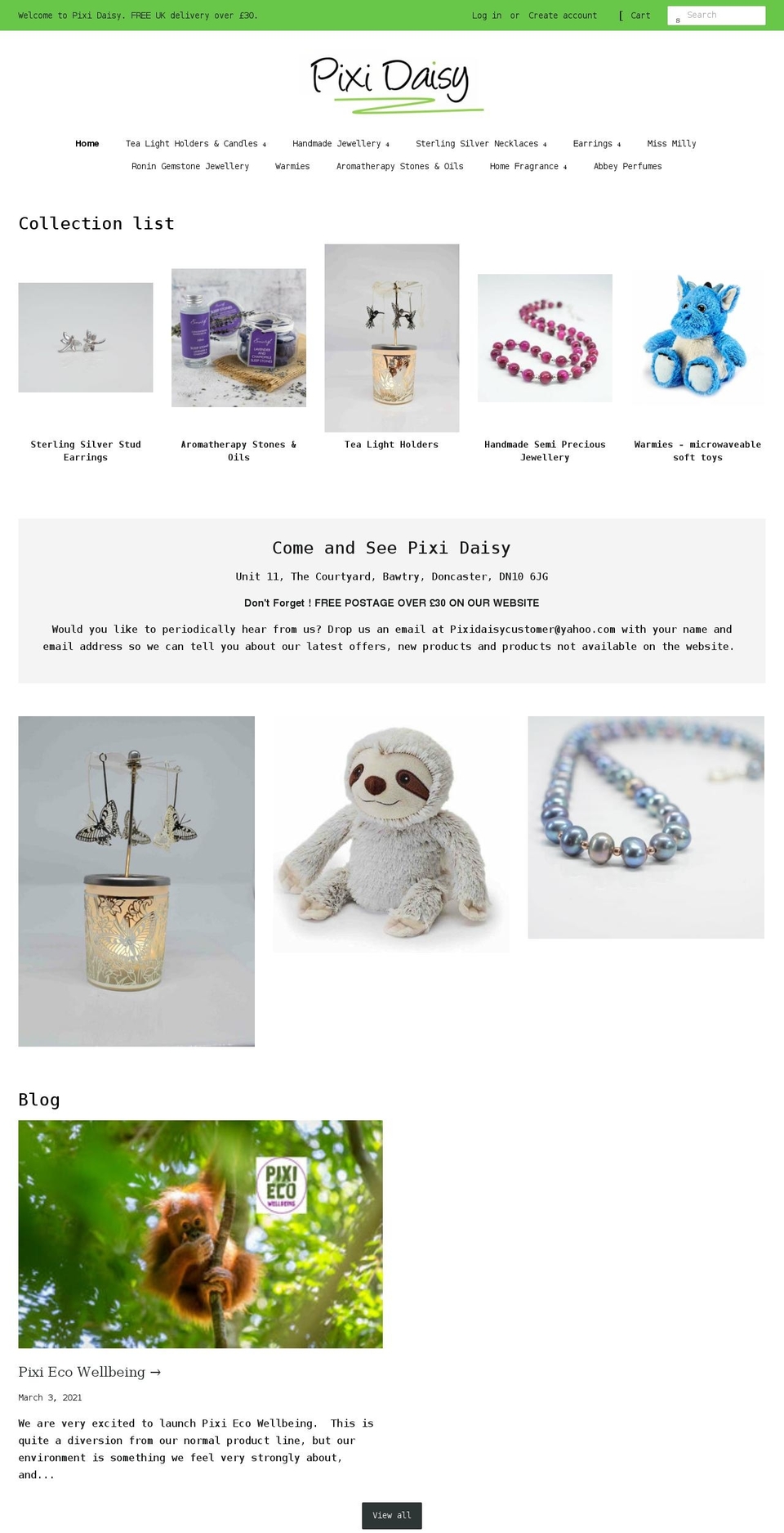 pixidaisy.co.uk shopify website screenshot