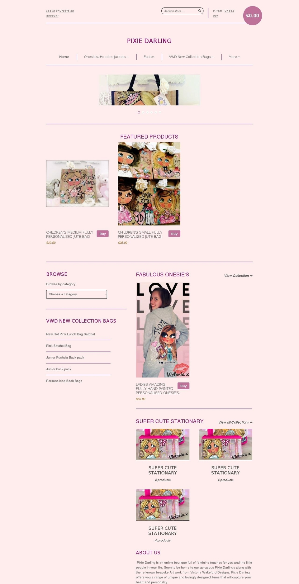 pixiedarling.com shopify website screenshot
