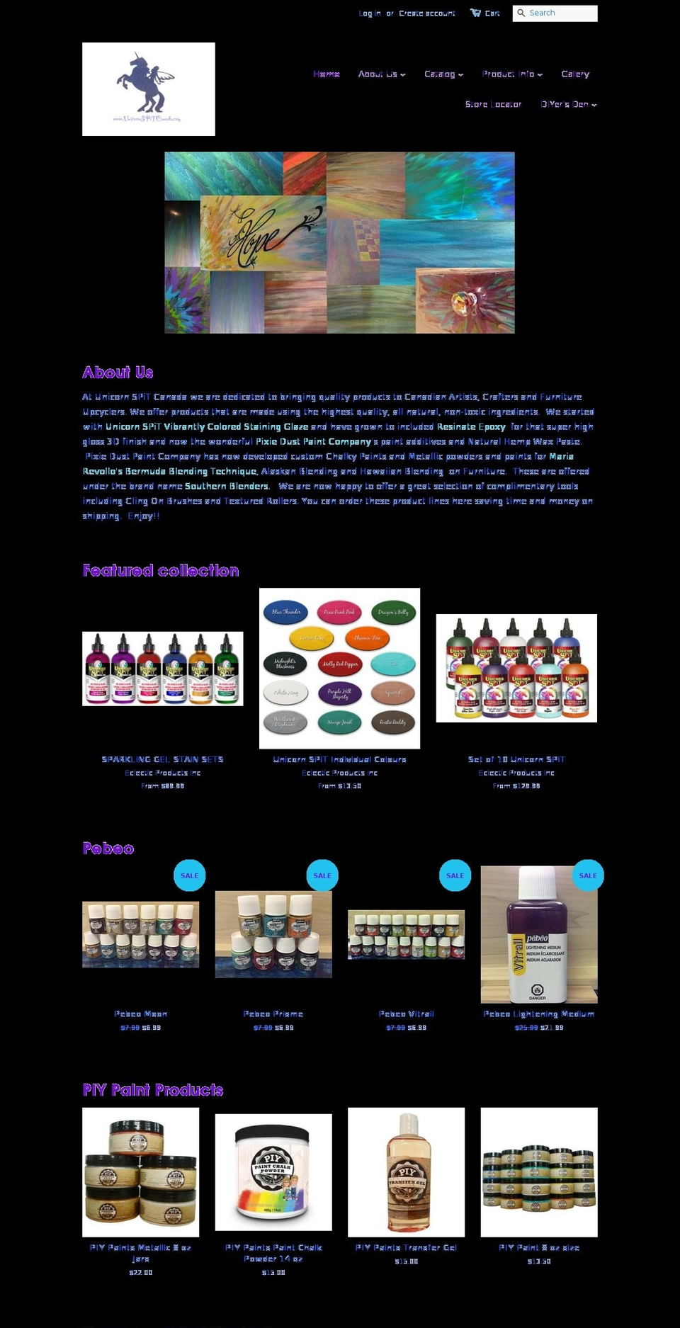 pixiedustcanada.com — Shopify storefront screenshot