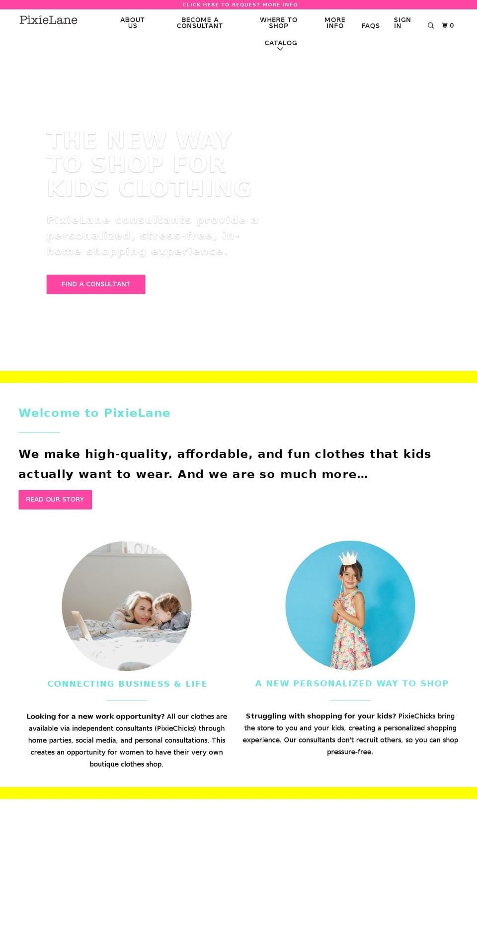 pixielane.com shopify website screenshot