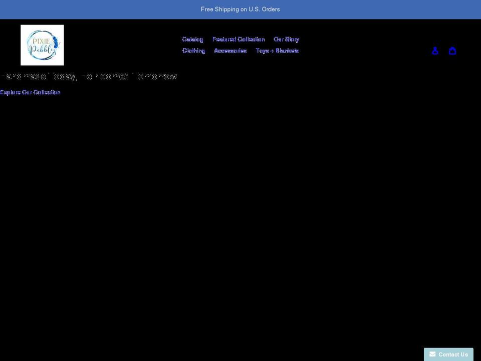 pixiepebbles.com shopify website screenshot