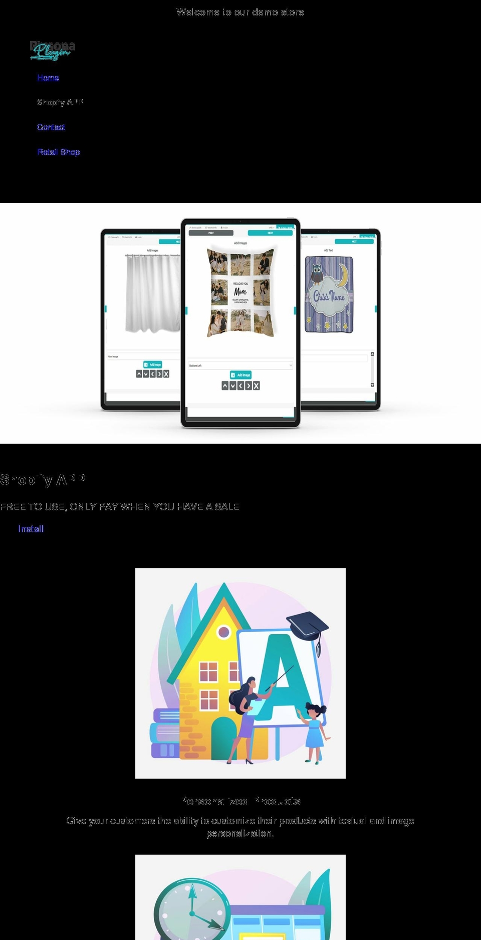 pixsonaplugin.com shopify website screenshot