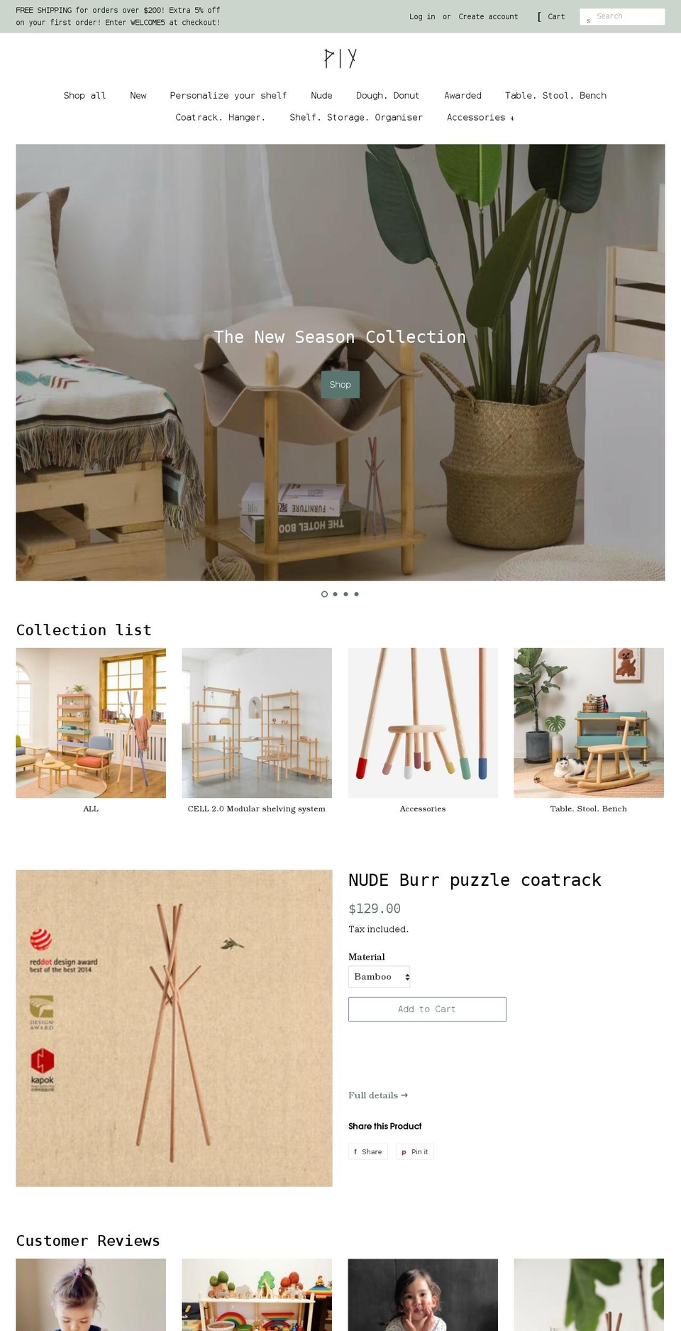 piy.com.au shopify website screenshot