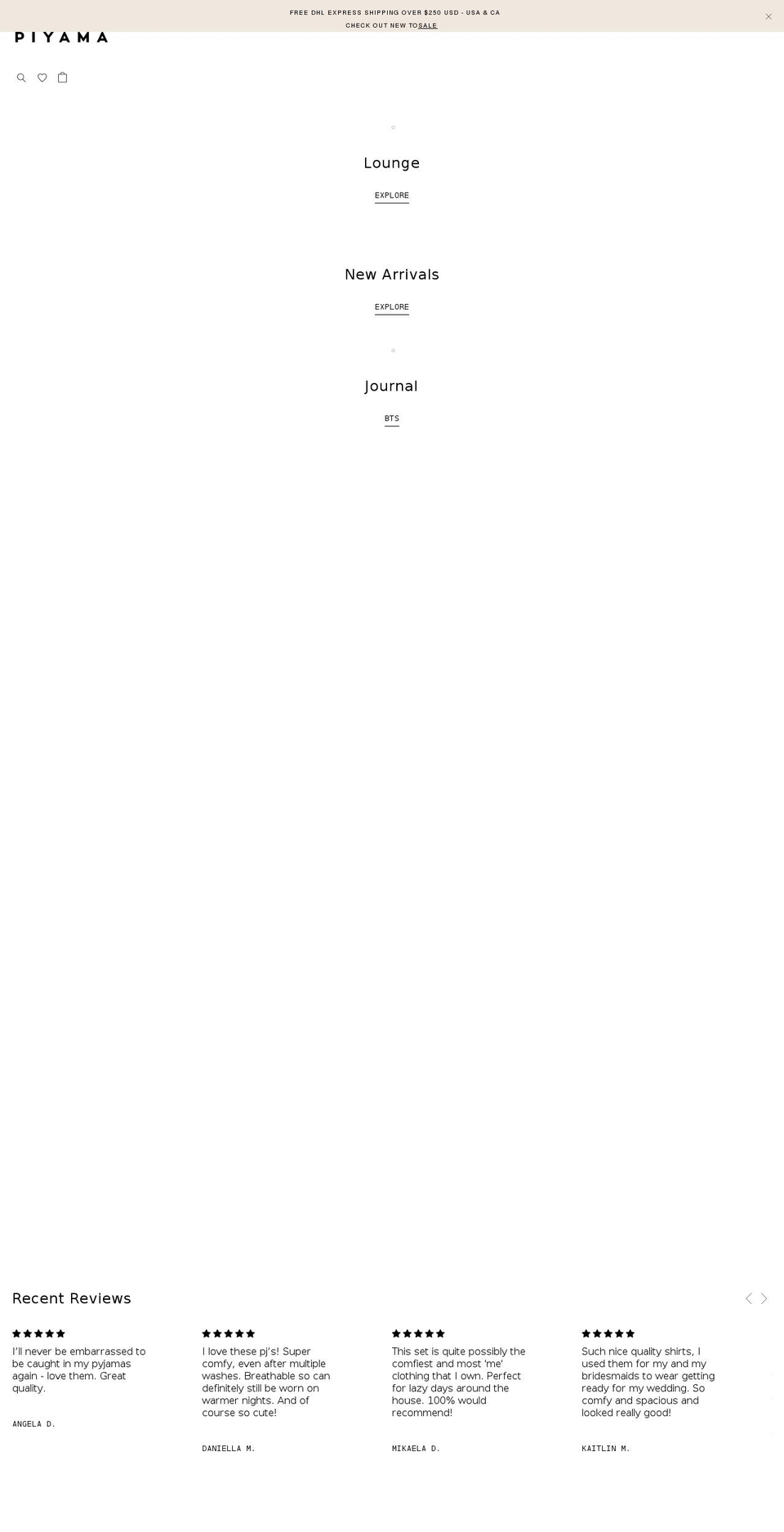 piyama.com shopify website screenshot