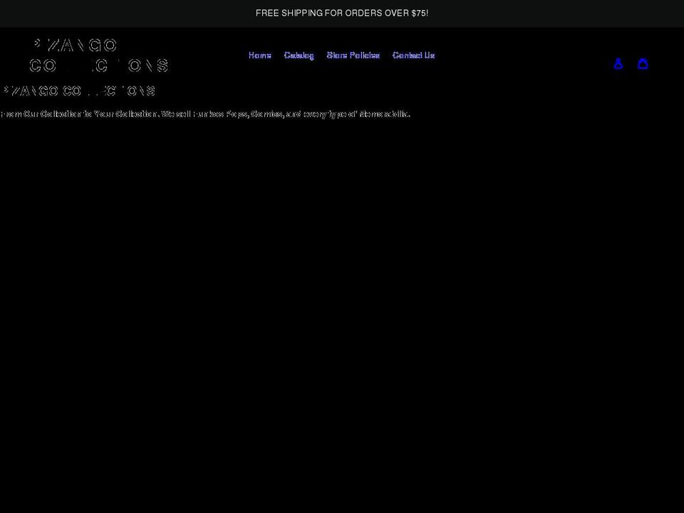 pizangocollections.com shopify website screenshot