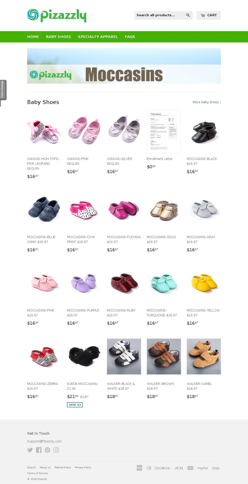 pizazzly.com — Shopify storefront screenshot
