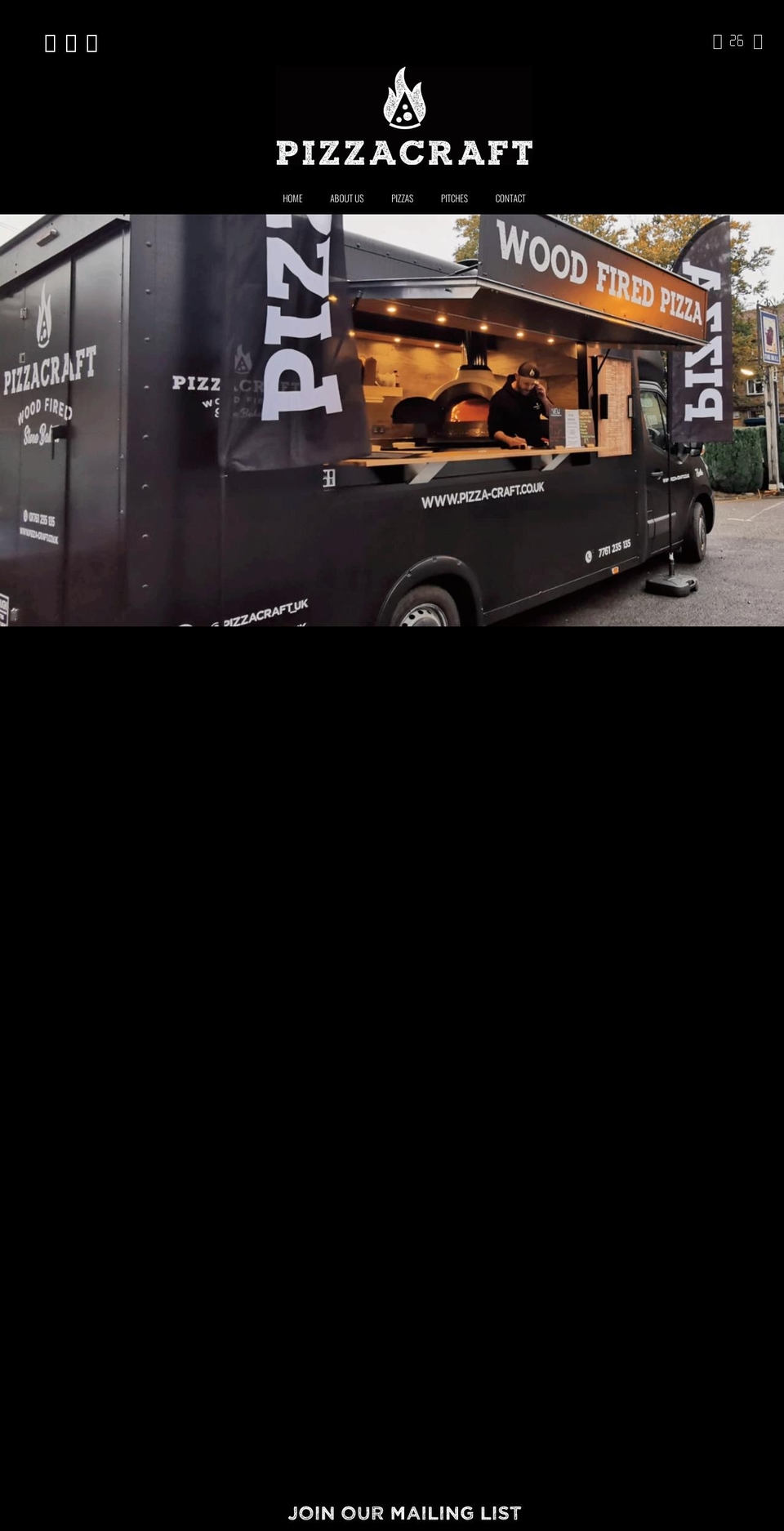 pizza-craft.co.uk shopify website screenshot
