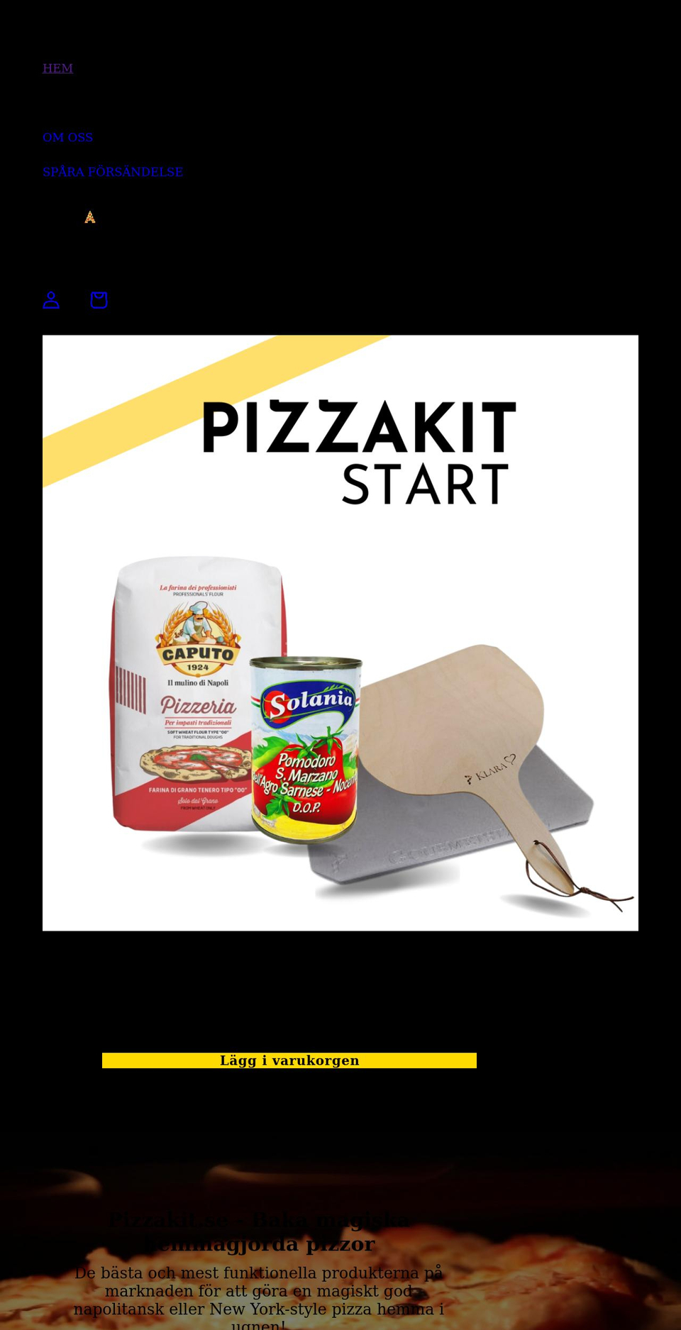 pizzakit.se shopify website screenshot