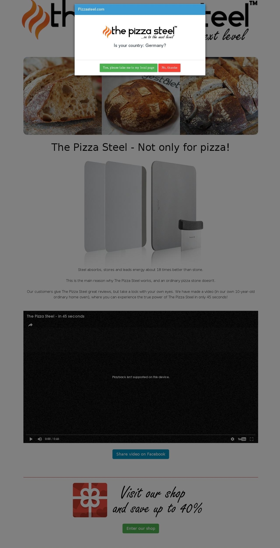 pizzasteel.com shopify website screenshot