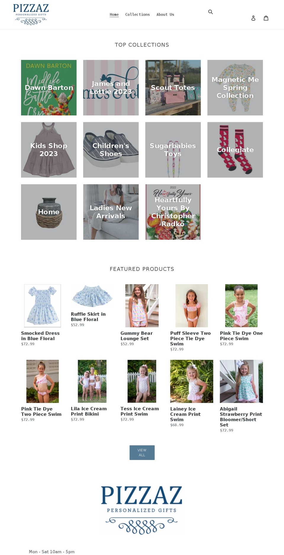 pizzazhome.com shopify website screenshot