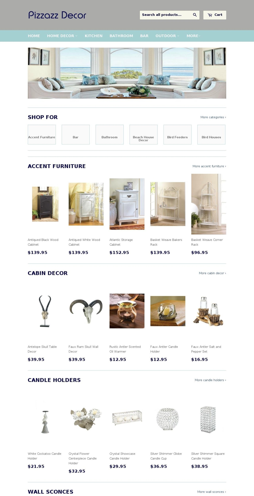 pizzazzdecor.com shopify website screenshot