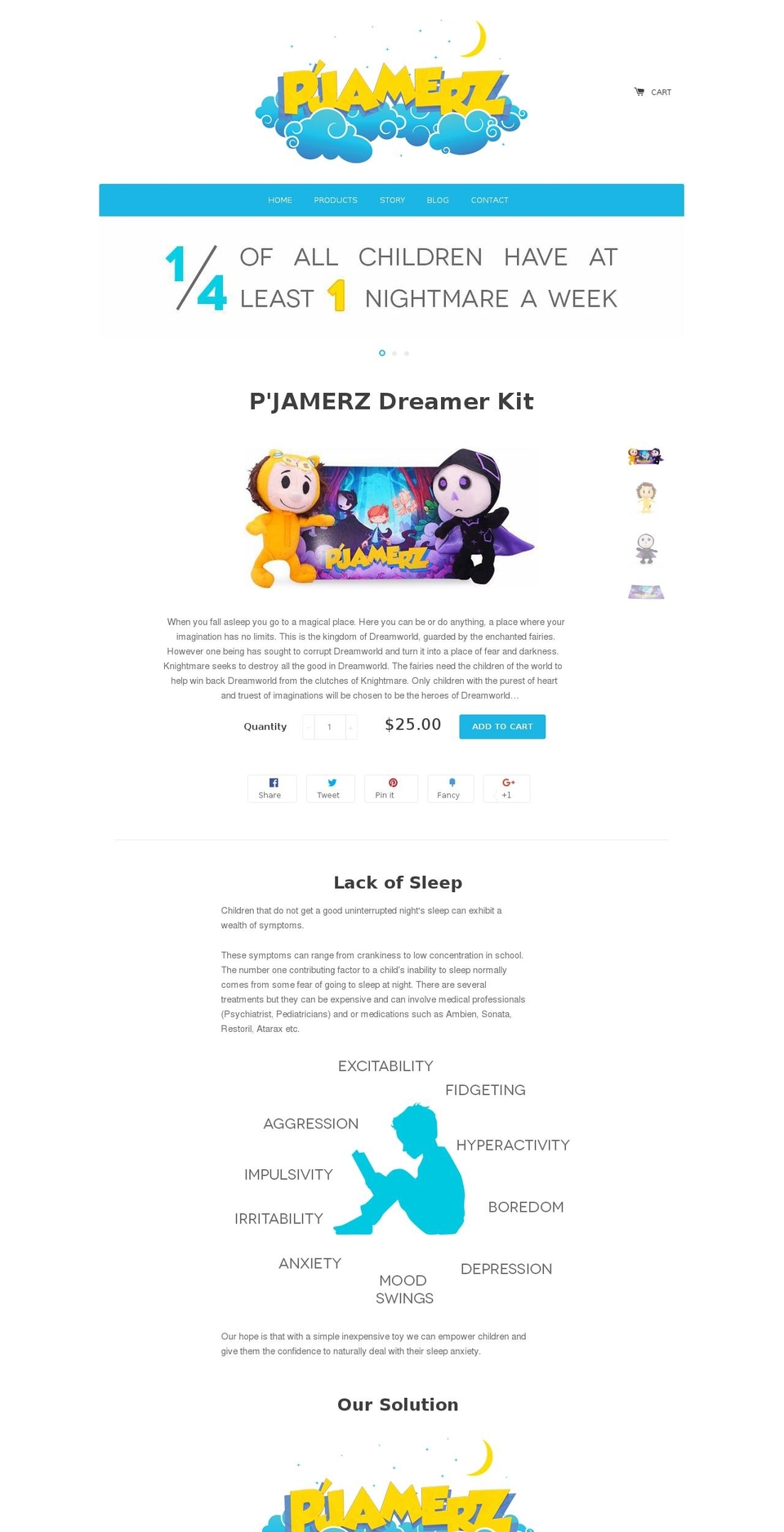 pjamerz.com shopify website screenshot