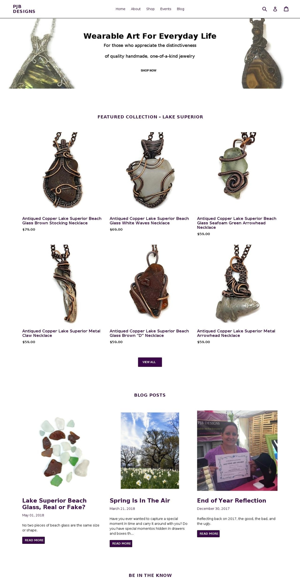 pjbdesignsduluth.com — Shopify storefront screenshot