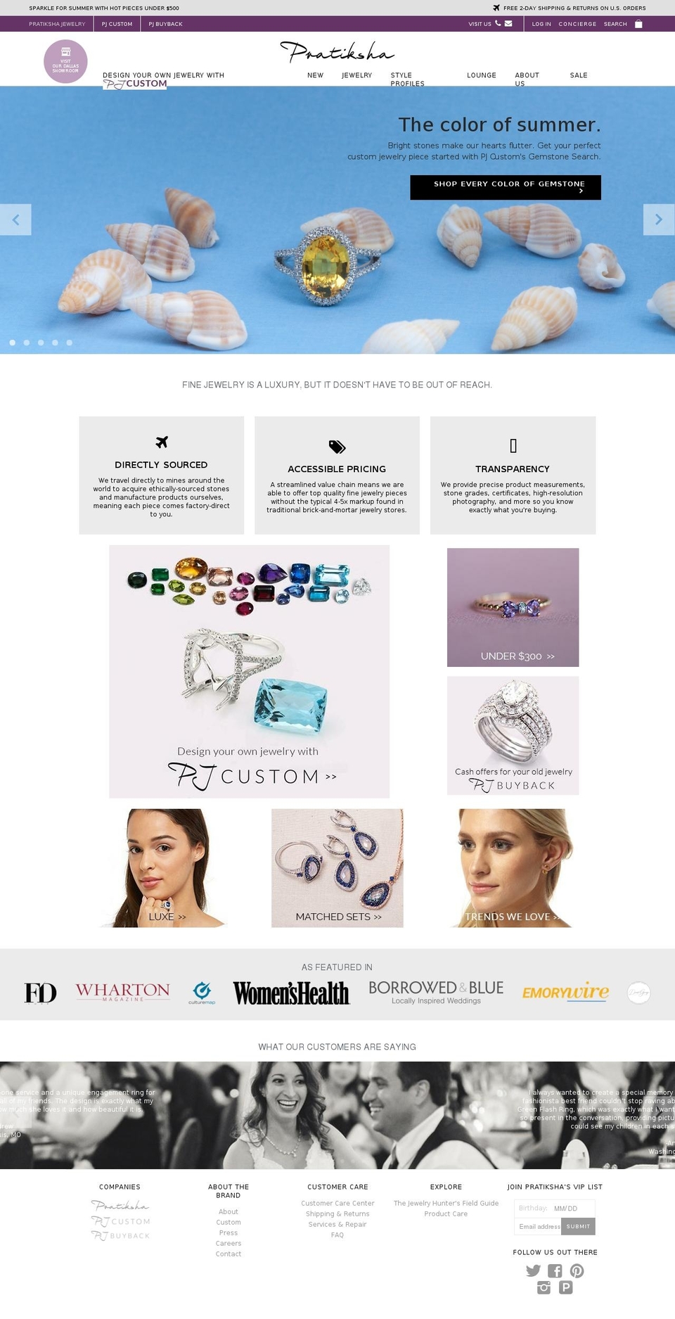 pjdallas.com shopify website screenshot