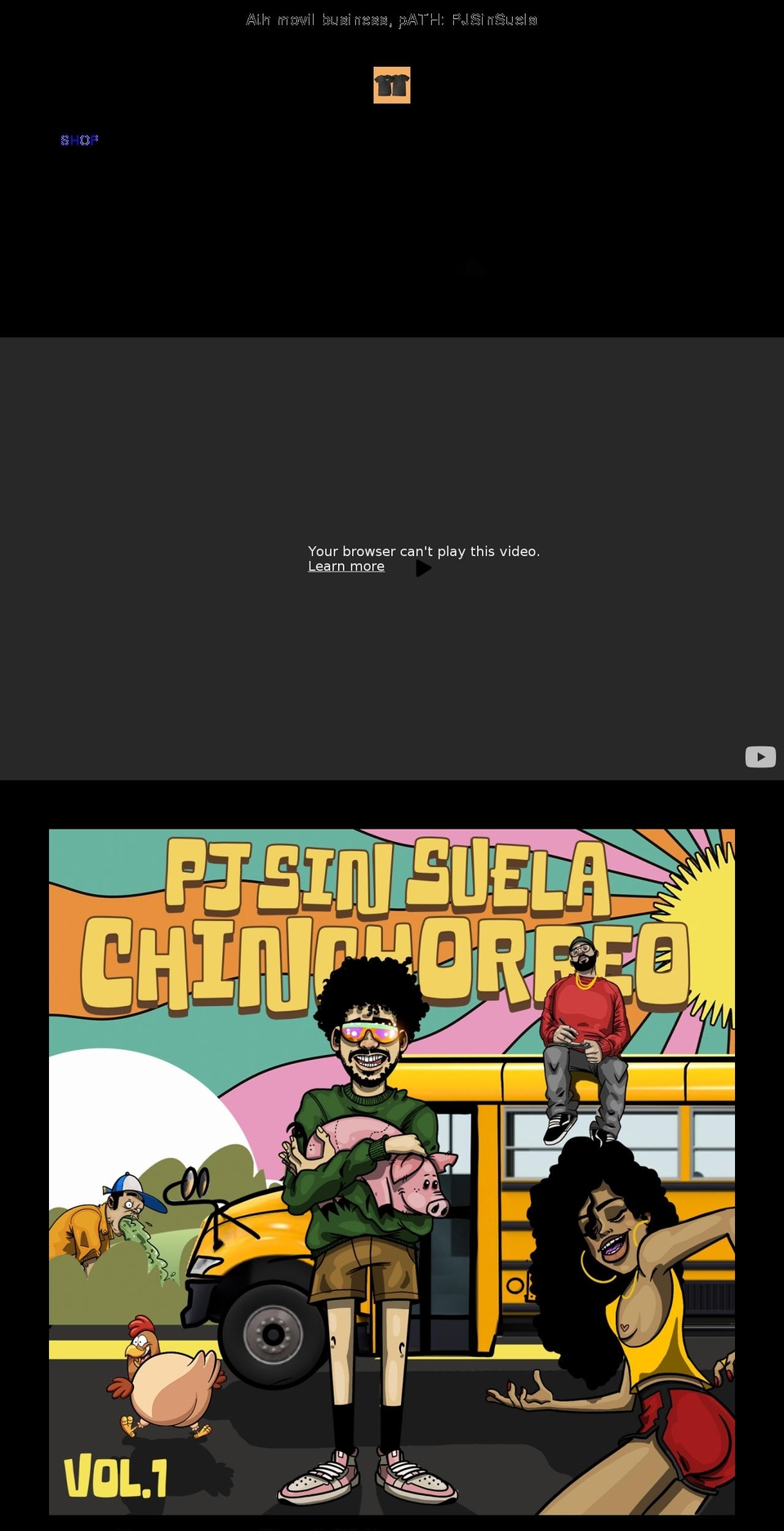 pjsinsuela.com shopify website screenshot