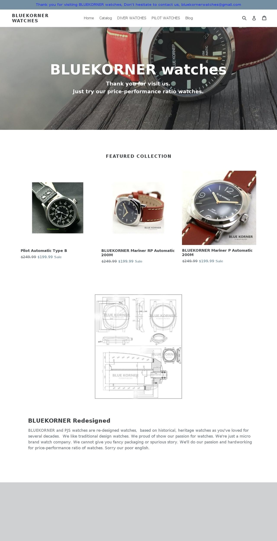 pjswatches.com shopify website screenshot
