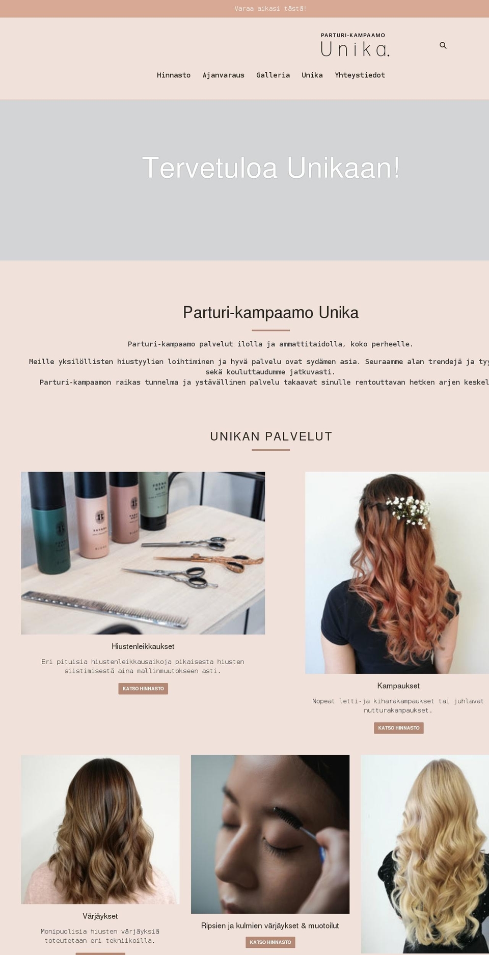 pk-unika.fi shopify website screenshot