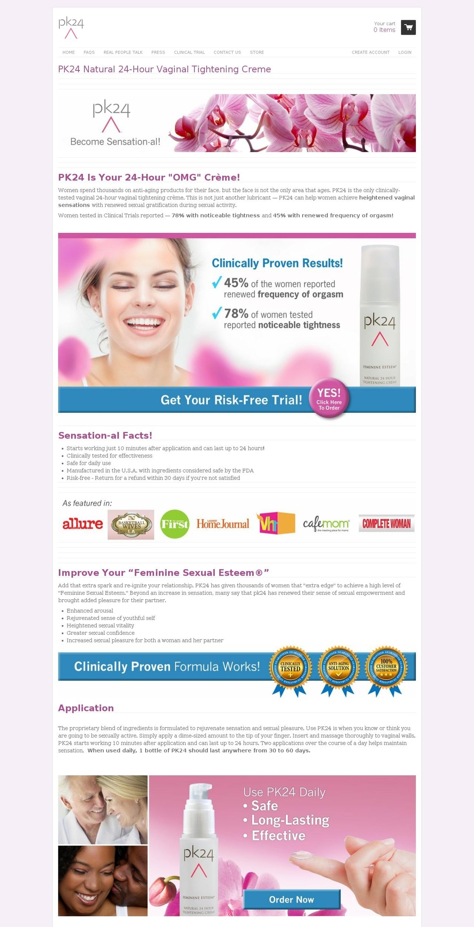 pk24.com shopify website screenshot