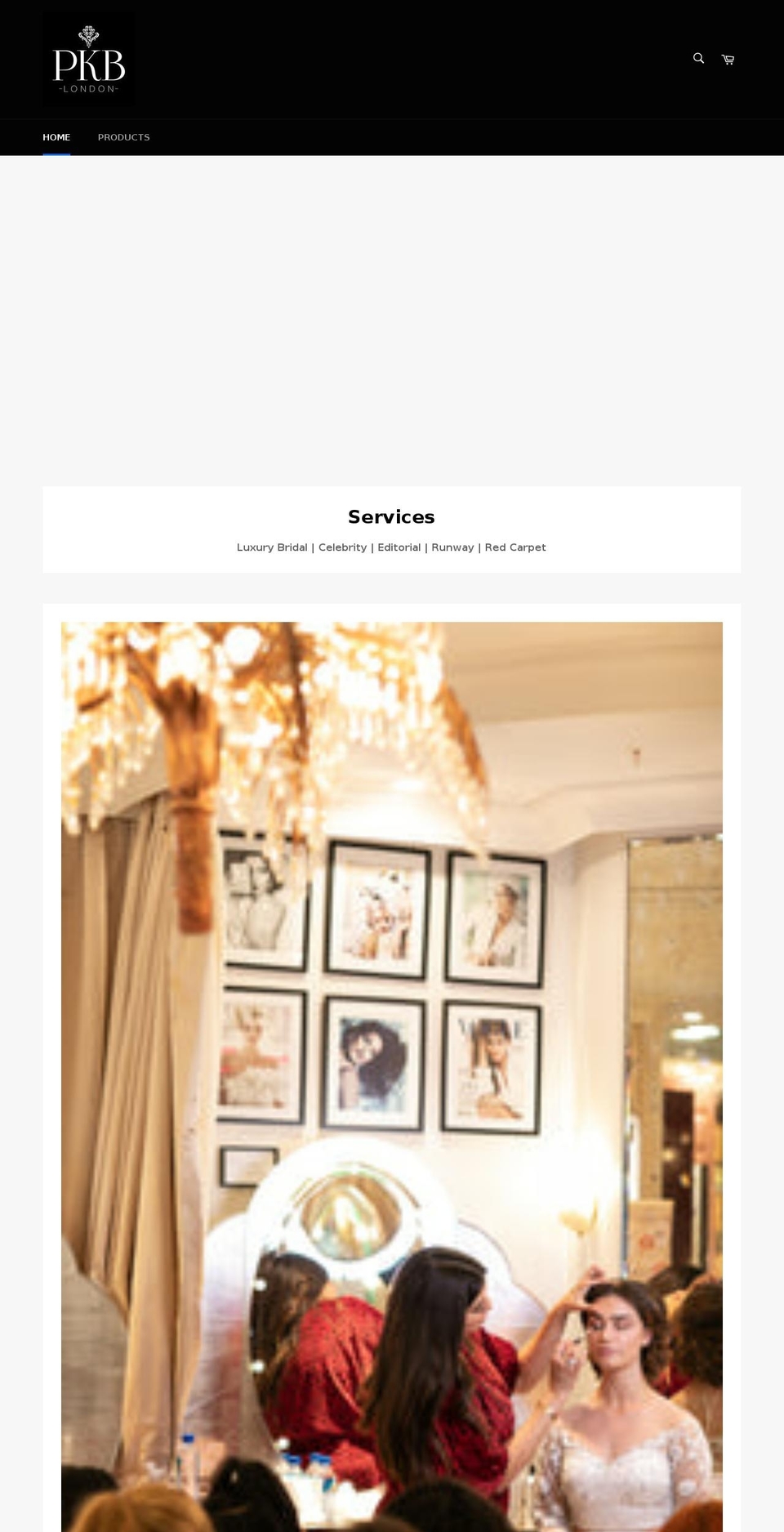 pkblondon.com shopify website screenshot