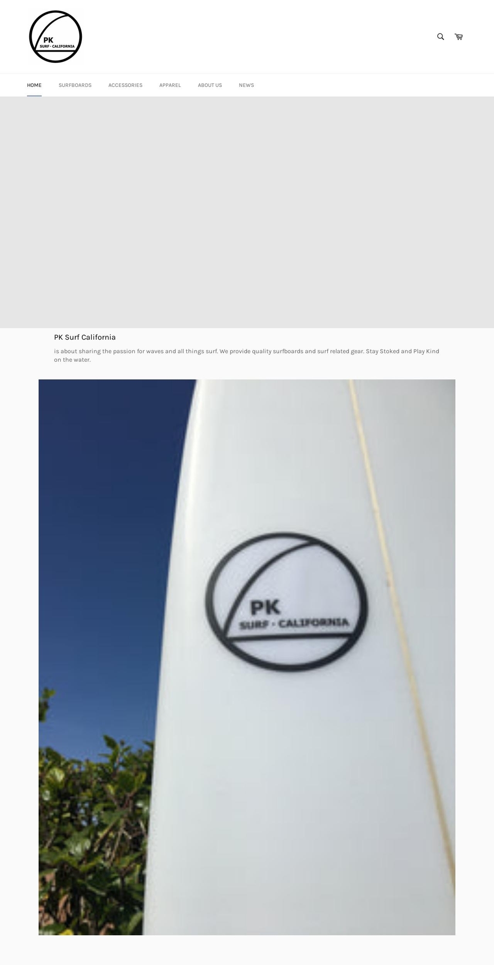 pksurfcalifornia.com — Shopify storefront screenshot