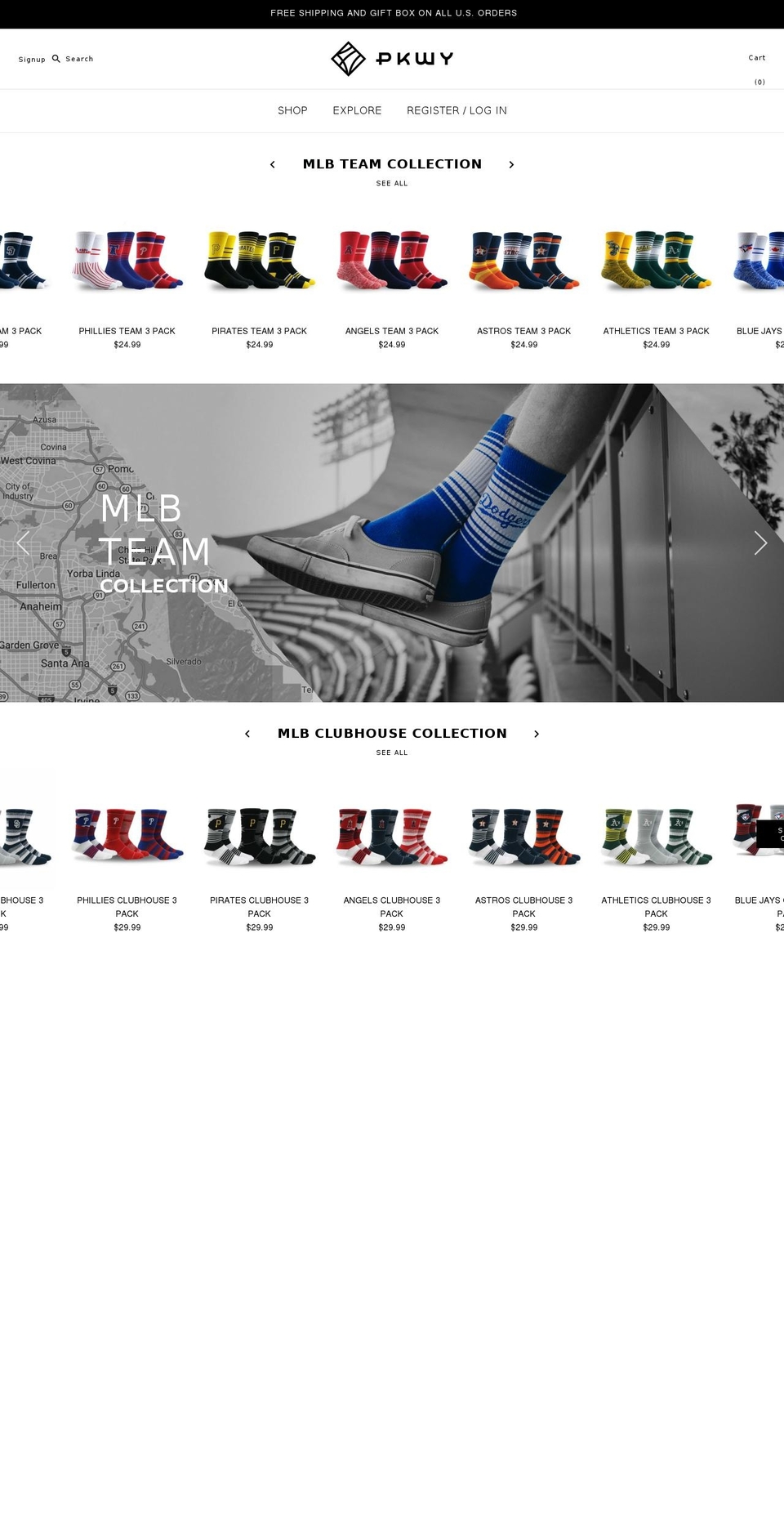 pkwy.com — Shopify storefront screenshot