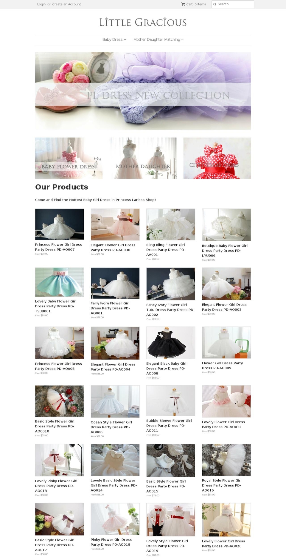 pl-dress.com shopify website screenshot