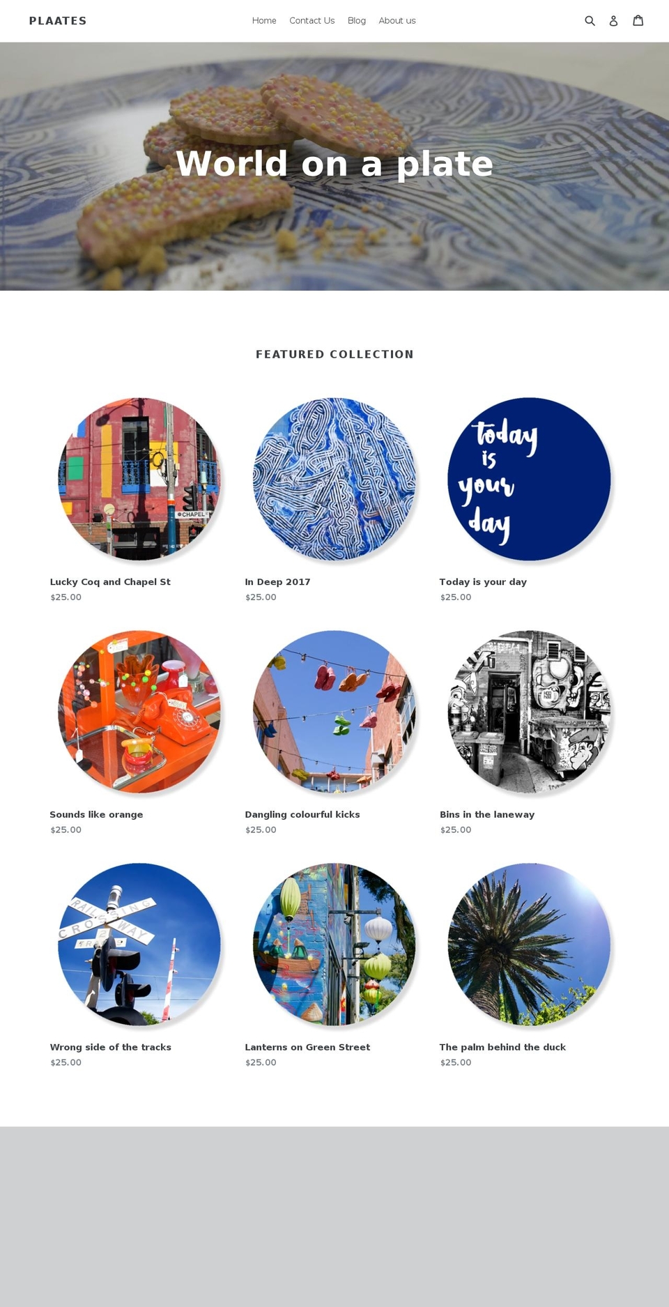 plaates.com — Shopify storefront screenshot