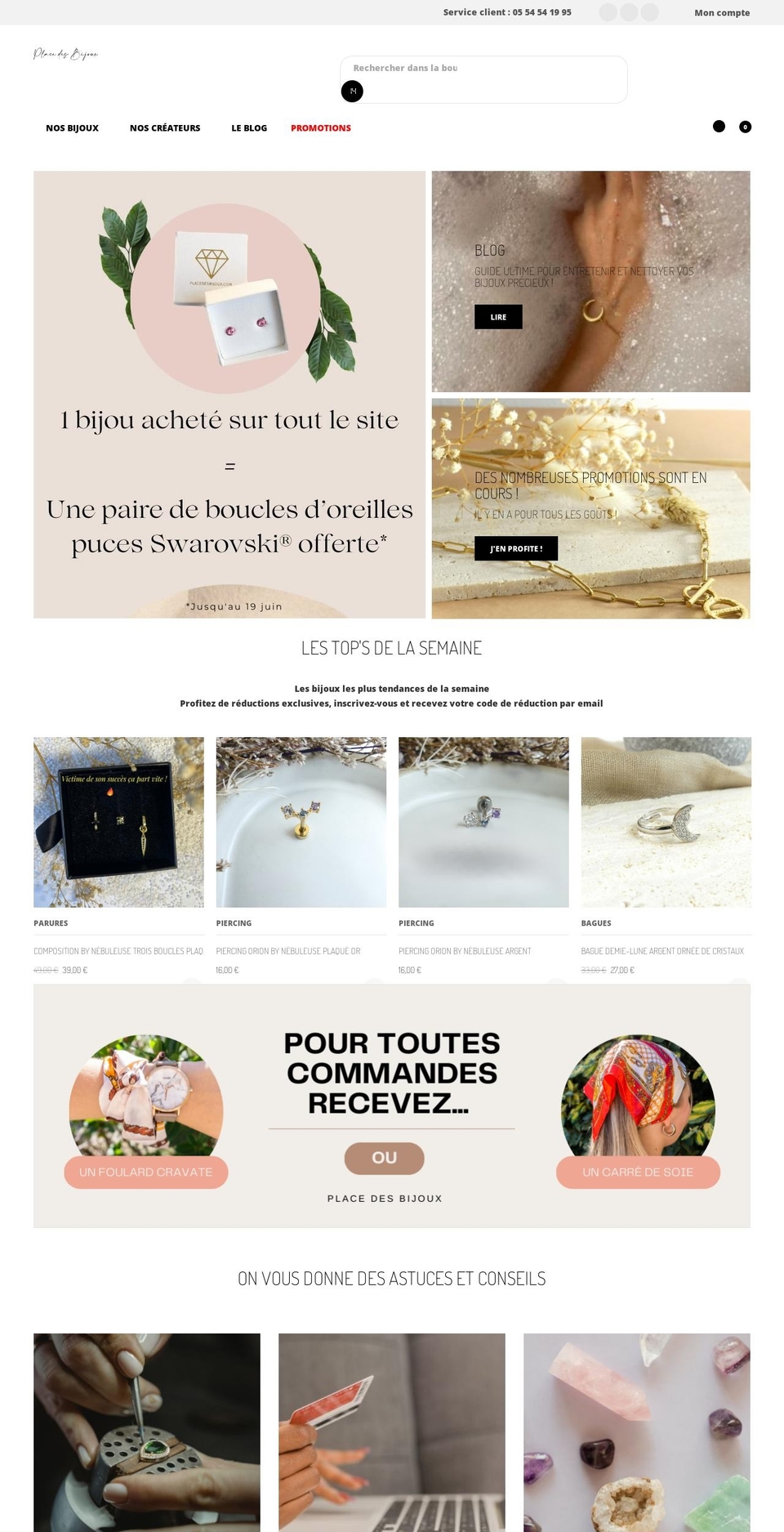 placedesbijoux.com shopify website screenshot