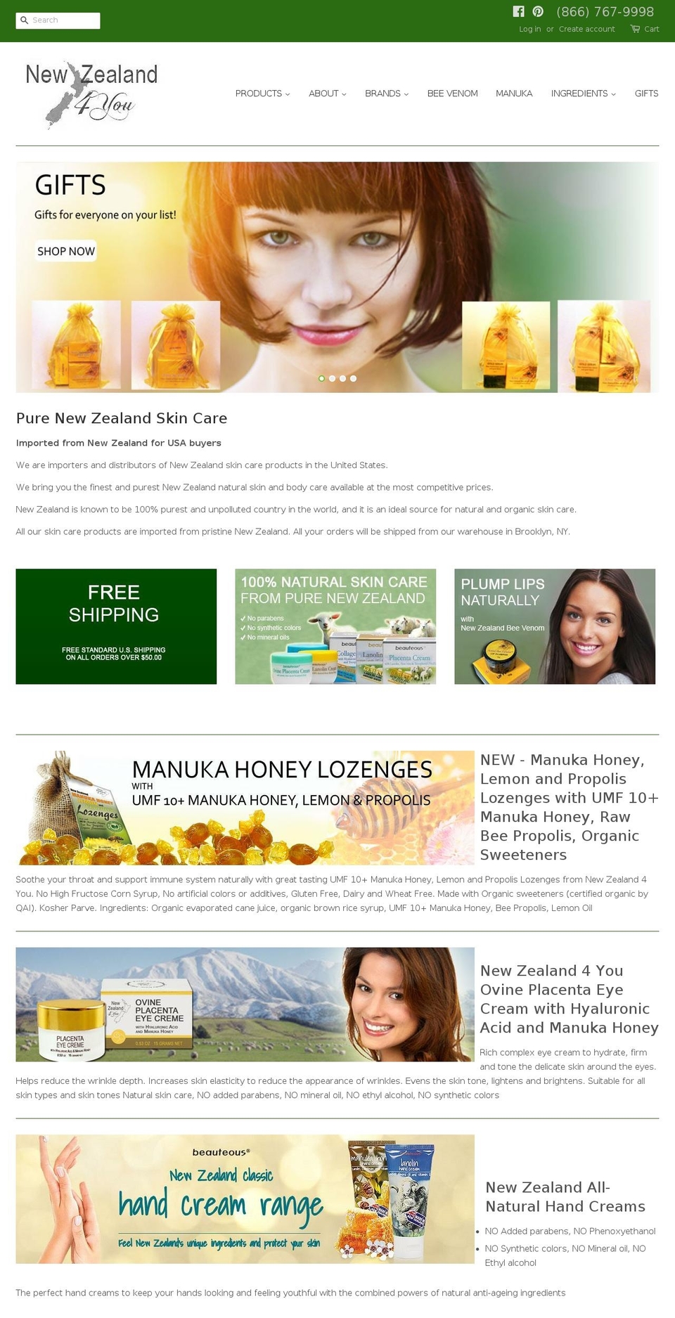 placentaeyecream.com — Shopify storefront screenshot