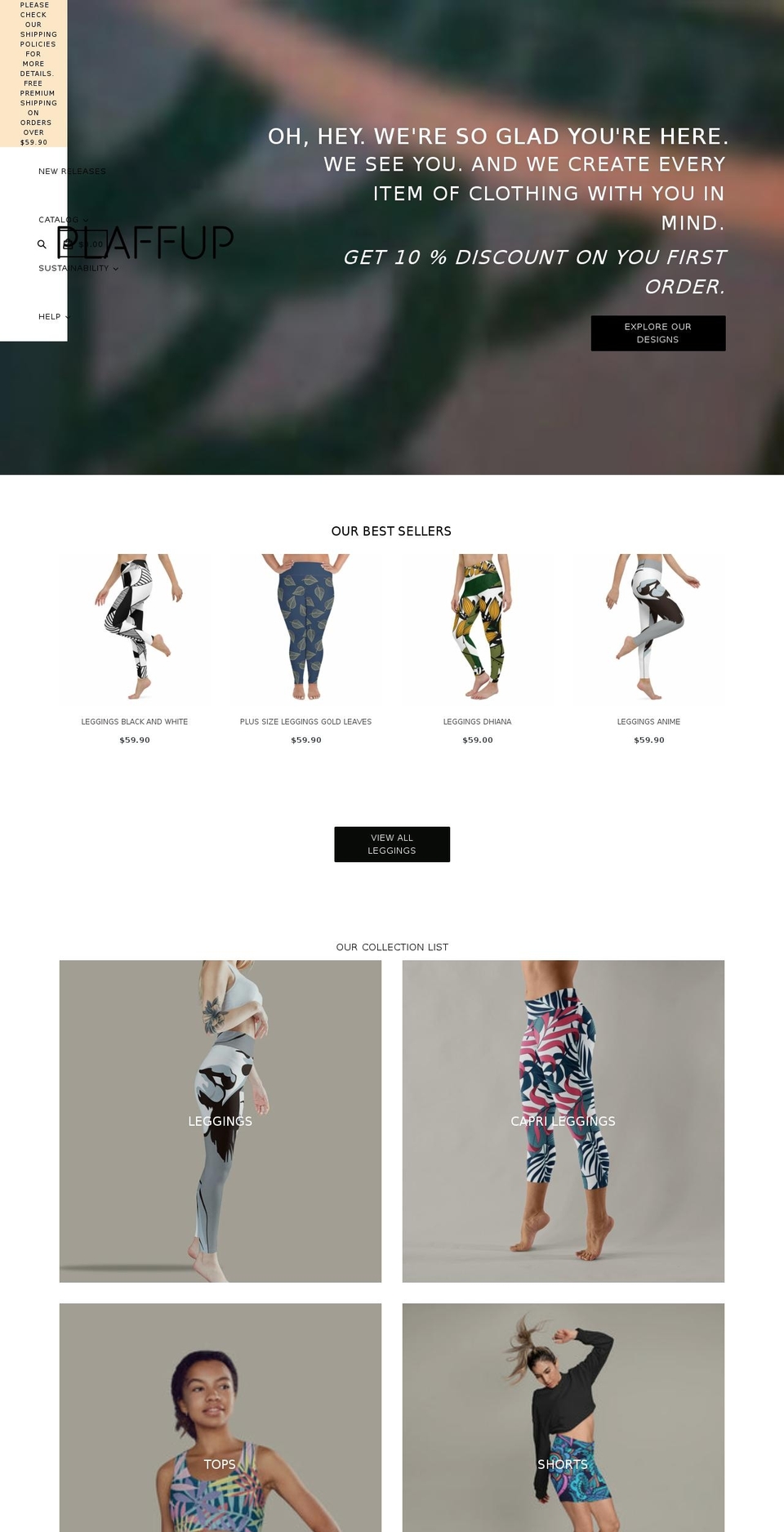 plaffup.com shopify website screenshot