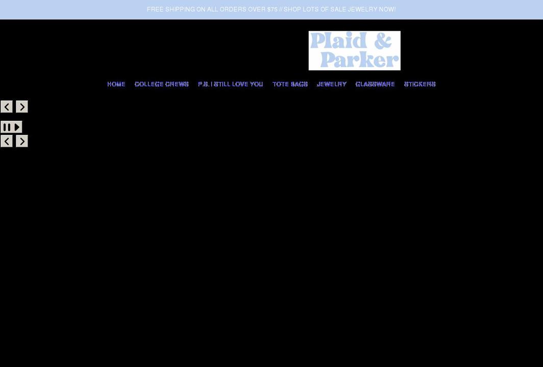 plaidandparker.com shopify website screenshot