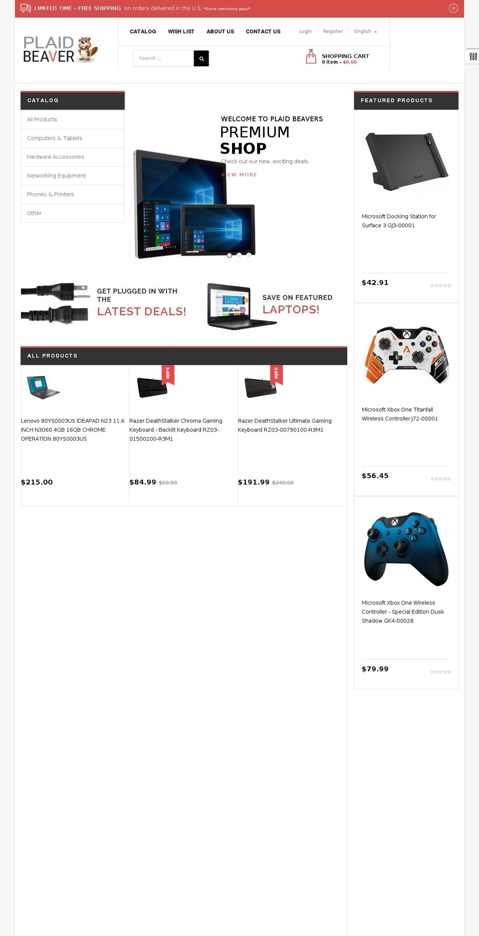 plaidbeaver.com shopify website screenshot