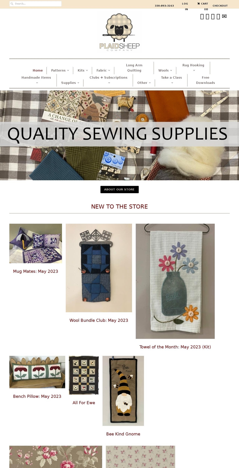 plaidsheepcompany.com shopify website screenshot