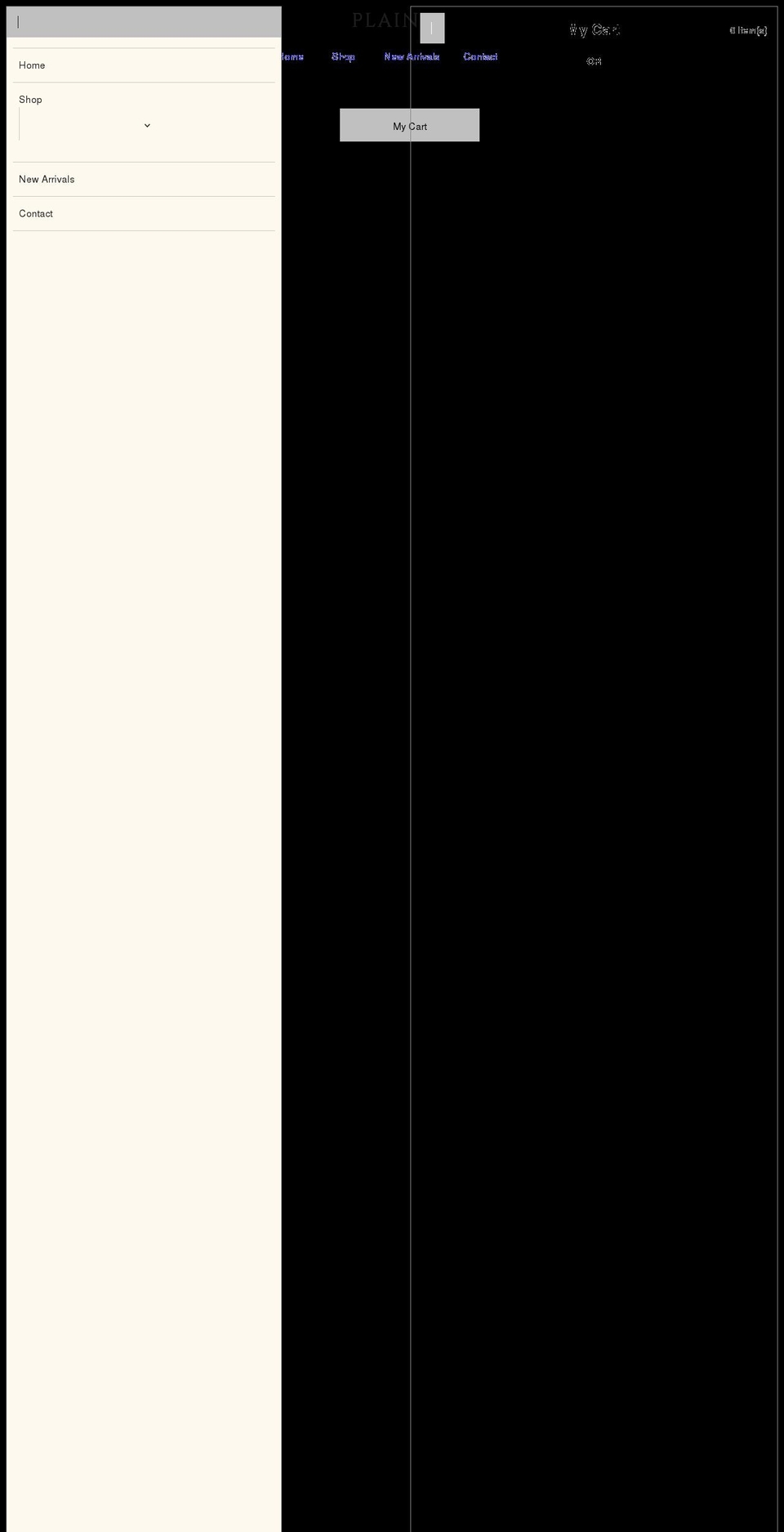 plain-j.com shopify website screenshot