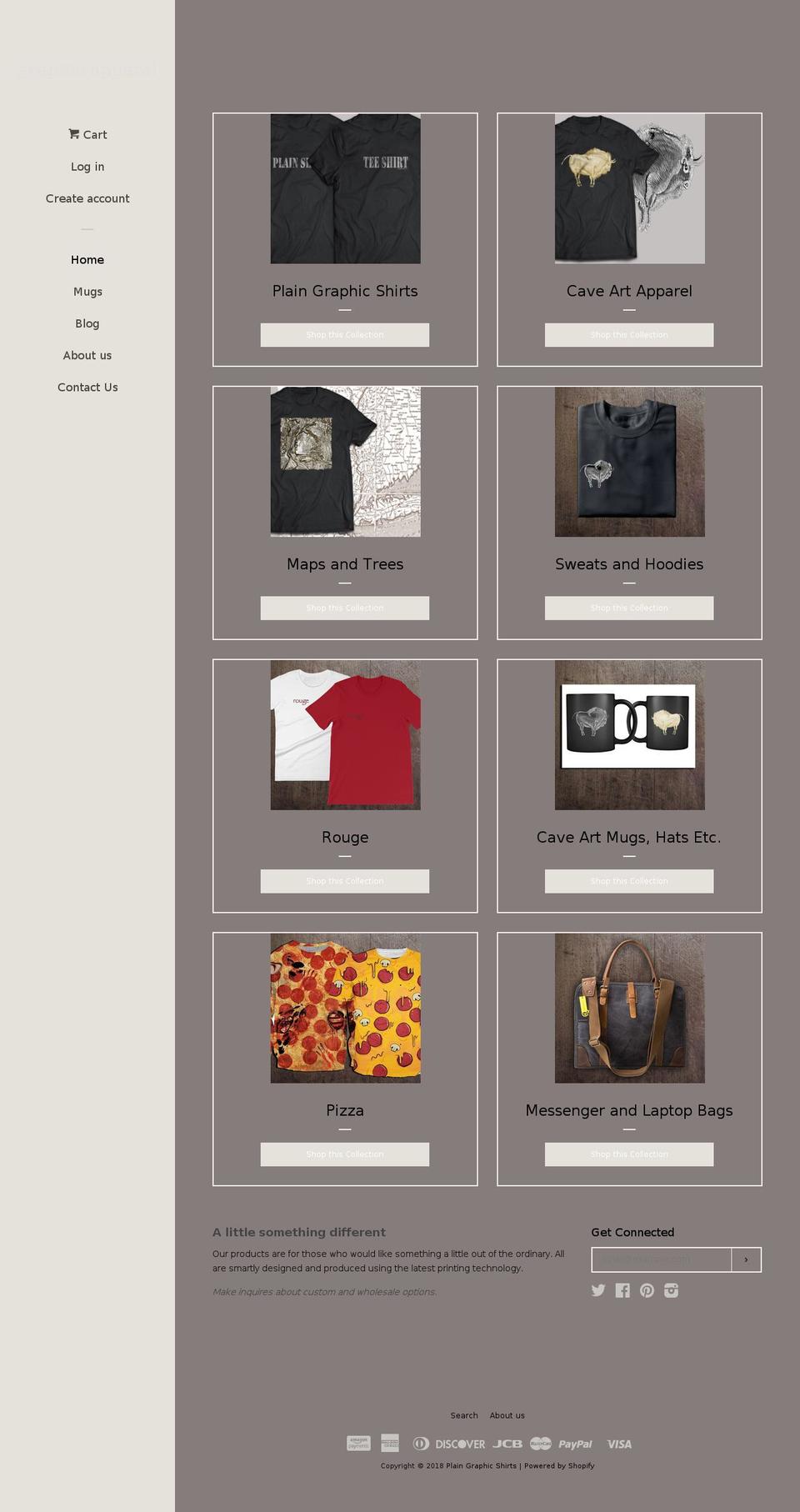 plaingraphicshirts.com — Shopify storefront screenshot