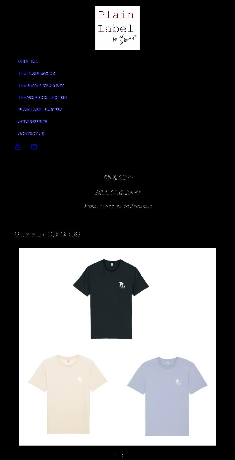 plainlabel.co.uk shopify website screenshot