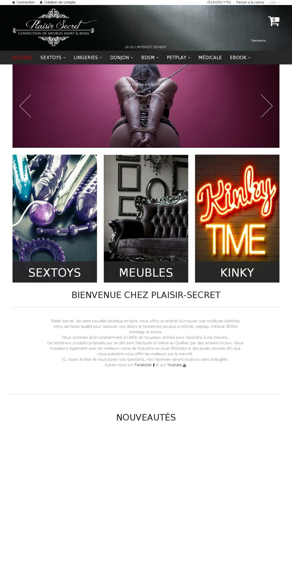 plaisir-secret.com — Shopify storefront screenshot