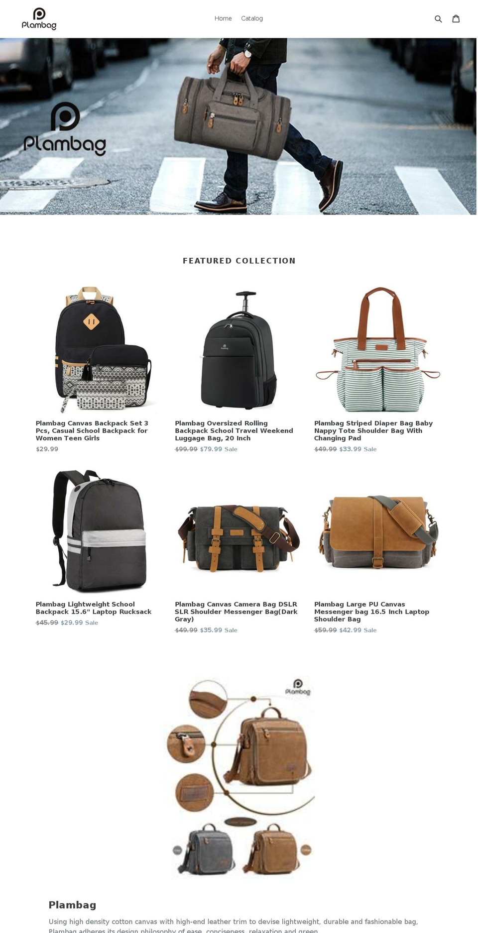 plambag.com — Shopify storefront screenshot