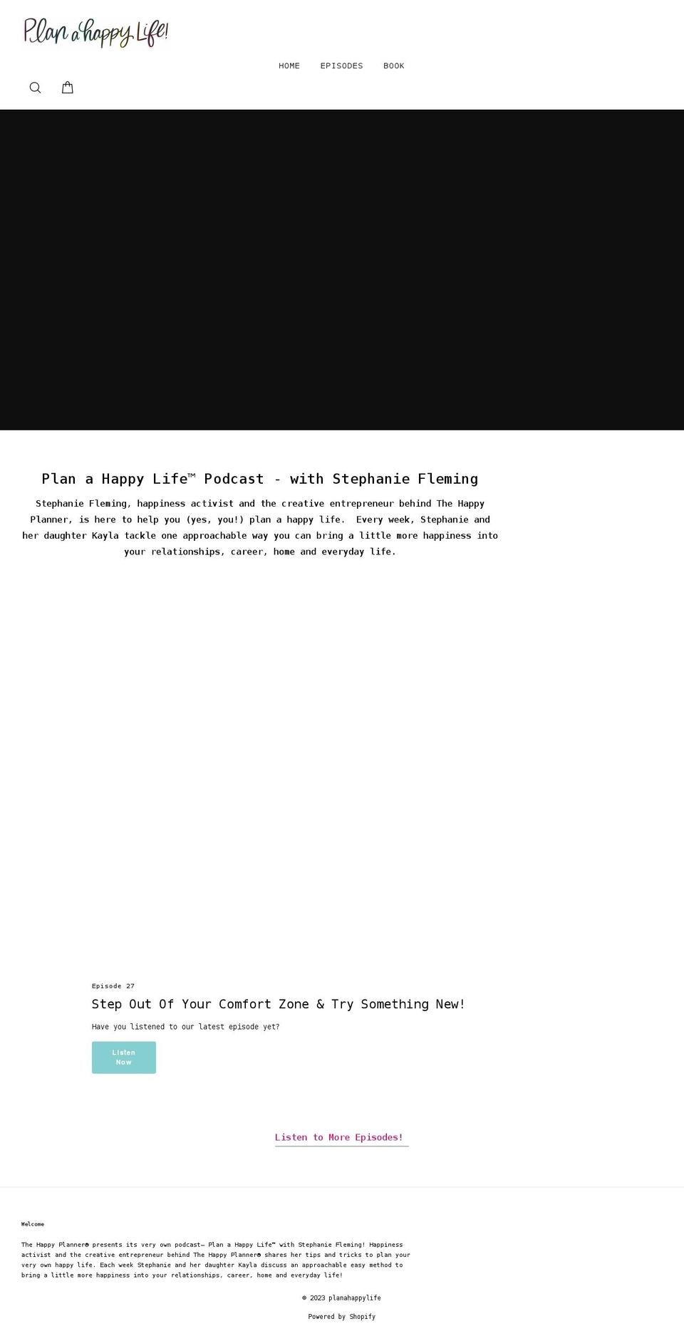 planahappylife.com shopify website screenshot