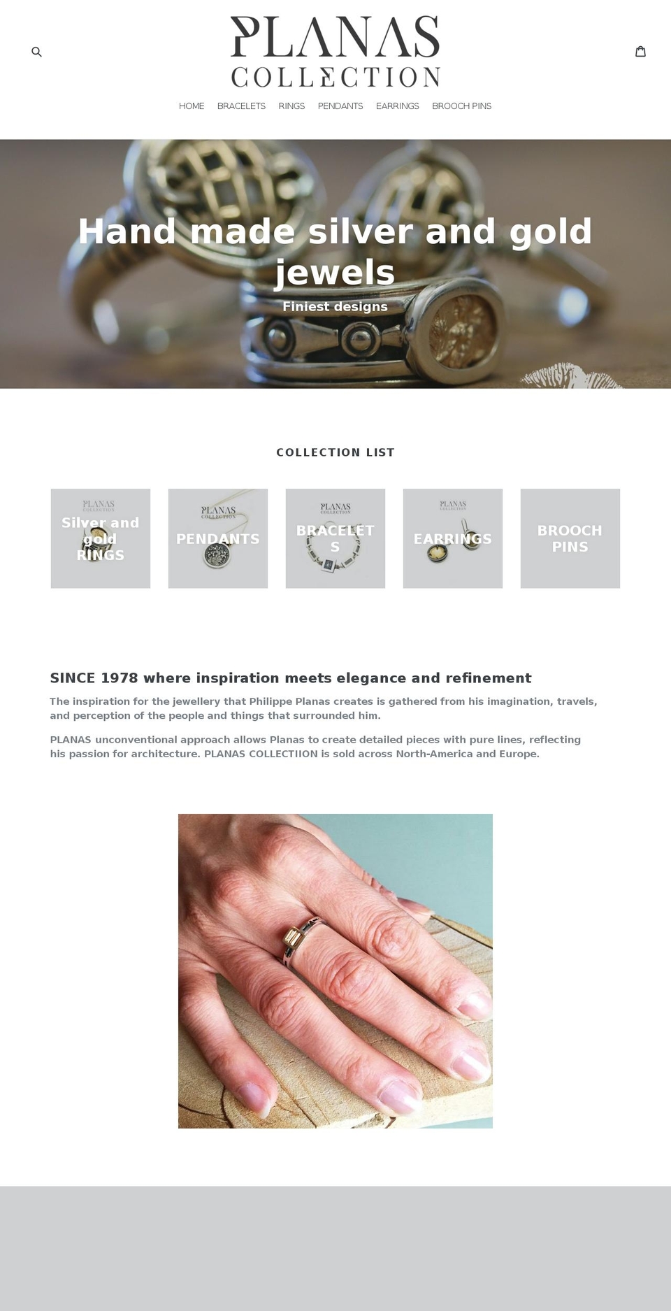 planascollection.com — Shopify storefront screenshot