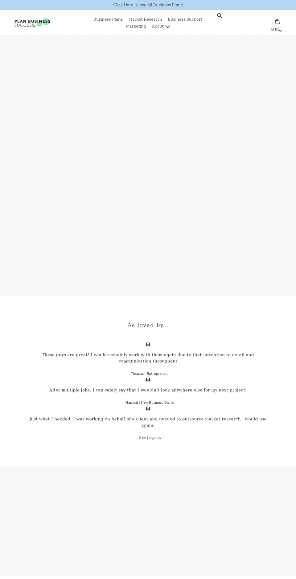 planbusinesssuccess.com shopify website screenshot